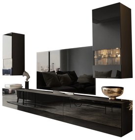Mobilier living Berny 46 (negru + negru lucios). 1041469