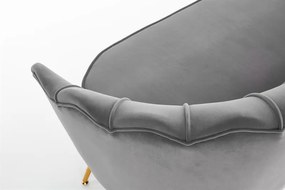 Canapea fixa Amorinito XL velvet gri