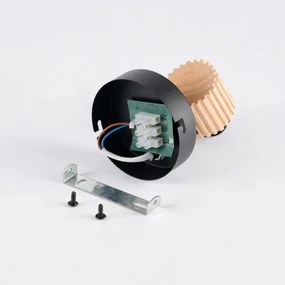 Brilagi - Aplica spot de perete ODENSE 1xE14/10W/230V lemn de cauciuc/negru