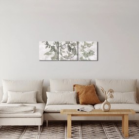 Tablou - Plante in ipsos (cu ceas) (90x30 cm)