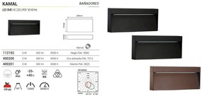 Aplica LED perete exterior ambientala IP65 KAMAL antracit 8W 4000K
