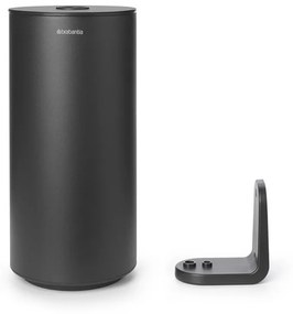 Suport hartie igienica Brabantia MindSet Mineral 1005676, Dublu, Montaj podea sau perete, Finisaj mineral, Gri inchis