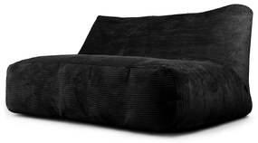 Fotoliu bean bag negru cu tapițerie din catifea reiată Sofa Tube 160 – SLOWDOWN