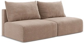 Canapea maro deschis extensibilă/cu spațiu de depozitare 216 cm Kalena – Makamii