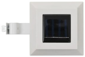 Lampi solare de exterior, 12 buc., alb, 12 cm, patrat, LED 12, Alb, 1