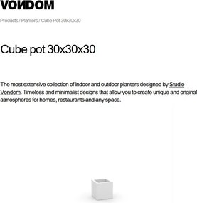 Ghiveci plante, flori design decorativ modern pentru amenajari interioare si exterioare, CUBE POT 41330R Vondom