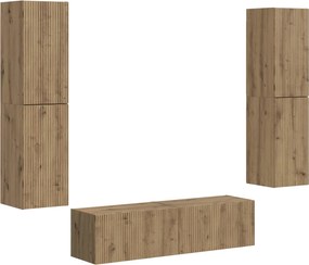 vidaXL Set comodă TV 6 pcs Stejar Artizanal Lemn compozit