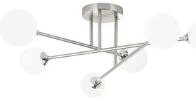Lustra aplicata design modern SNOWWHITE 6L crom satin