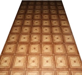 Covorul PVC linoleum  Victoria, Latimi 1.5 m, Maro, Suport Pasla