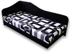 Pat de o persoană (canapea) 80 cm Lady 87 (negru 39 + Gusto 12) (S). 793113