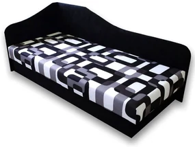 Pat de o persoană (canapea) 80 cm Lady 87 (negru 39 + Gusto 12) (S). 793113