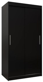 Dulap de haine 100 cm Toki (negru mat + negru mat). 1064794