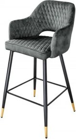 Set 2 scaune de bar Paris gri verzui