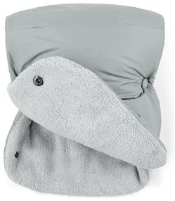 PETITE&MARS - Set sac de iarnă 3 în 1 JIBOT pentru bebeluși + mănuși pentru cărucior, gri deschis