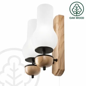 Aplică Brilagi COTTAGE 2xE14/40W/230V stejar/alb