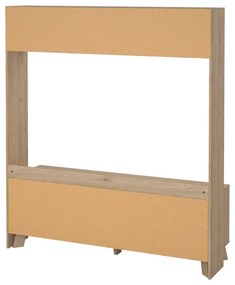 Set TV alb-în culoare naturală cu aspect de lemn de stejar 159x181x48 cm Ikast – Tvilum