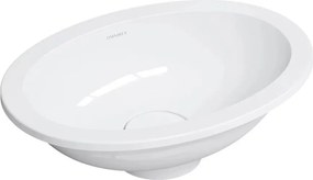Lavoar sub blat Omnires Shell M+ finisaj alb lucios 45 cm