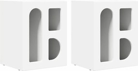 vidaXL Noptieră 2 pcs Alb 40 x 35 x 50 cm Lemn compozit