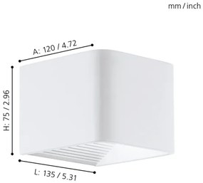 Eglo 96497 - LED Aplica perete exterior DONINNI 1xLED/6W/230V