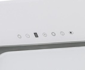 Hota KUGERR D8 - 90cm Alba, Putere Absorbtie 983 mc/h, Sticla, Alba, Decorativa, Puternica, Silentioasa, cu Telecomanda, de Perete