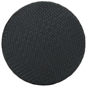 Masa de gradina, negru, 60,5 x 106 cm, poliratan 1, Negru, 60.5 x 106 cm