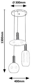 Lustra cu 3 pendule design clasic Sinopia 5225 RX