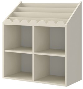 Biblioteca pentru copii BOOK NOOK LATTE 71x76 cm, crem