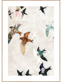 Tablou 30x40 cm Abstract Birds – Malerifabrikken