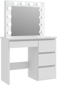 Masă de toaletă cu oglindă LED Cleopatra White
