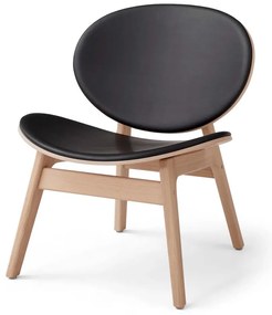 Fotoliu din lemn de stejar cu tapițerie din piele Findahl Hammel One