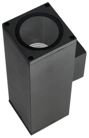 Aplică de exterior 2xGU10/35W/230V IP54 negru dreptunghiular