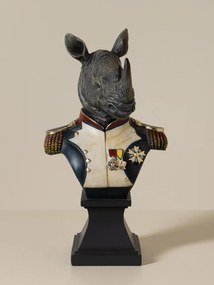 Statuie decorativa bust de rinocer " Napoleonian "