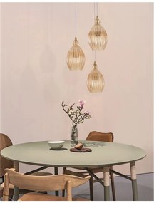 Lustra cu 3 pendule design modern LINGUA champagne NVL-9988382