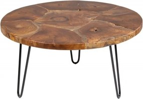 Masuta design industrial Mosaik 70cm Teak