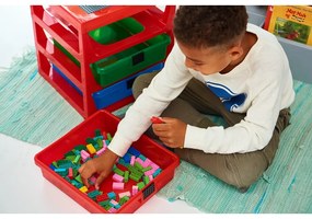 Organizator pentru depozitare cu 3 sertare LEGO®, roșu