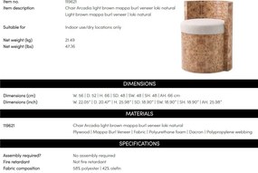 Scaun design LUX, Furnir Burl Mappa, Maro, Arcadia