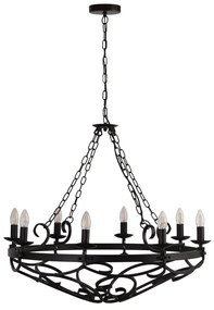 Candelabru design rustic Cartwheel III - 8lt 8908-8BK SRT