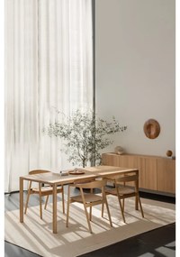 Masă de dining din lemn de stejar 90x200 cm Derven – Gazzda