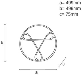 Plafonieră LED dimabilă LED/75W/230V 3000-6500K maro/negru + telecomandă