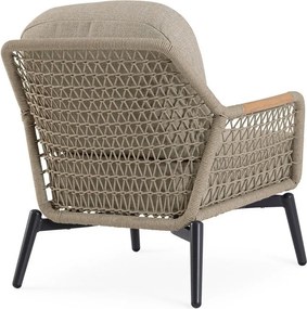 Fotoliu de grădină maro deschis din metal Eulero – Bizzotto