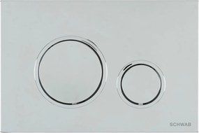 Clapeta de actionare 247x165x14 mm, crom lucios, Schwab Vela
