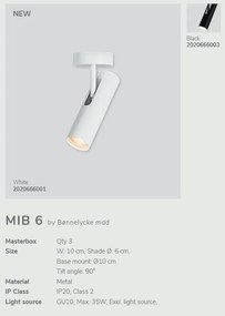Spot aplicat directionabil design minimalist MIB 6 alb 2020666001 DFTP