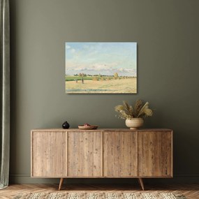 Tablou pe sticlă - Camille Pissarro, Landscape, Ile de France, reproducere (70x50 cm)