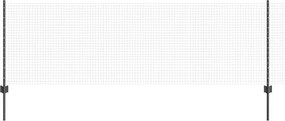 vidaXL Gard cu Stâlp Gri 0,8 x 10 m Oțel și PVC