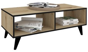 Masuta Cafea Melo, Stejar Artisan/Negru, 110 x 50 x 40 cm