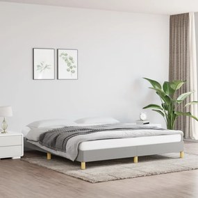 vidaXL Cadru de pat fără saltea, gri deschis, 180x200 cm, textil