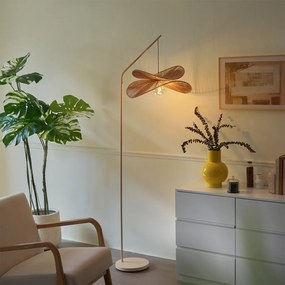 Lampă de podea Art Deco bej cu abajur bej - Nest