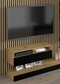 Mobilier living Dual B (Negru + Stejar artisan). 1124923