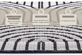 Covor de exterior negru-alb 80x150 cm Pangli Black – Hanse Home