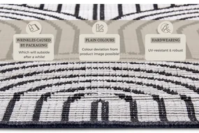 Covor de exterior negru-alb 80x150 cm Pangli Black – Hanse Home